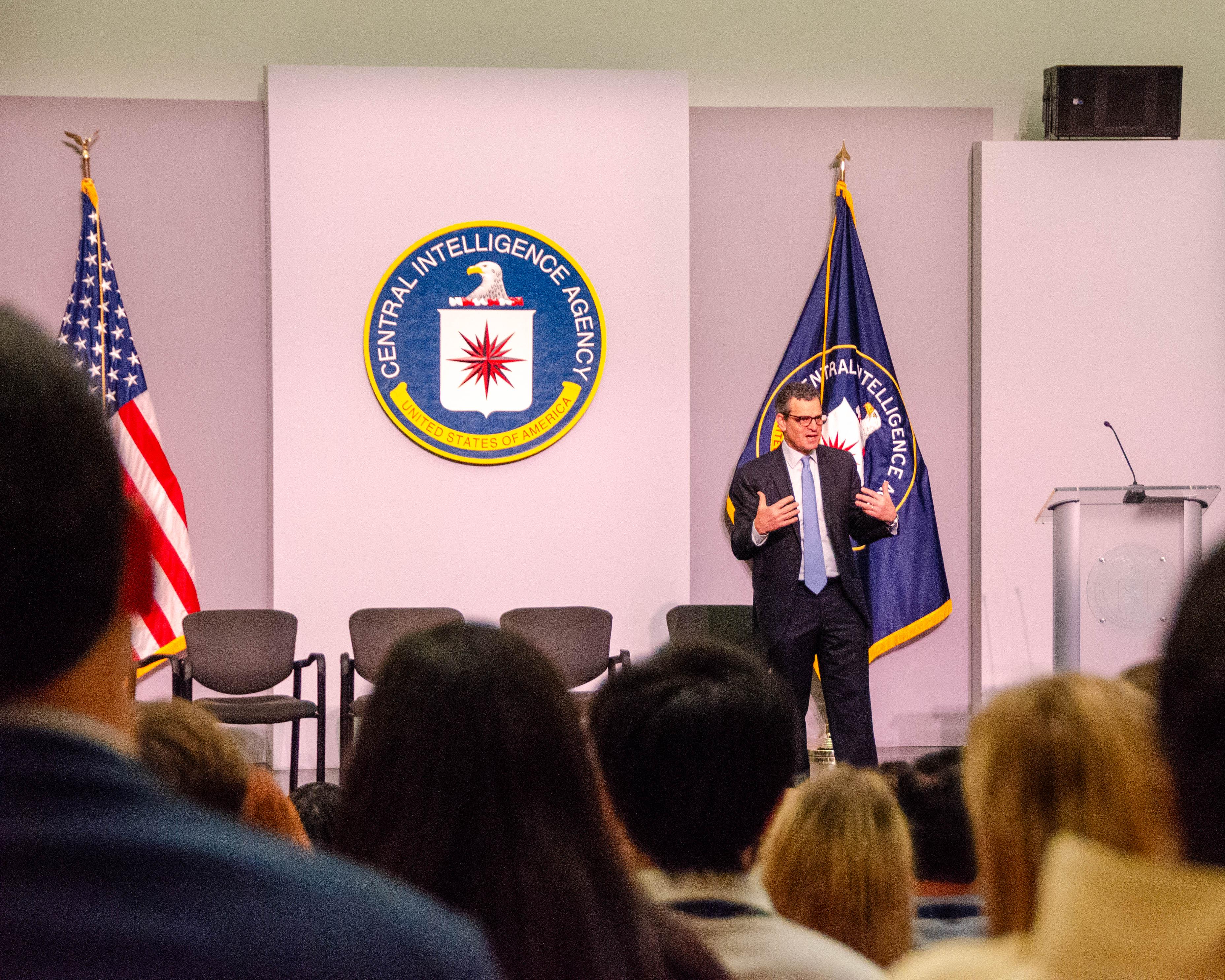 Stephan DiTullio, left, and Tony Buffington are former law enforcement officers in Washington D.C. who are now using their experience to help first responders around the nation as part of the Joint Counterterrorism Assessment Team (JCAT). (James Williams, ODNI Strategic Communications)