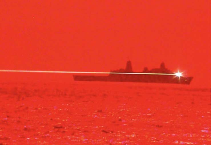 USS Portland (LPD 27) with DEW